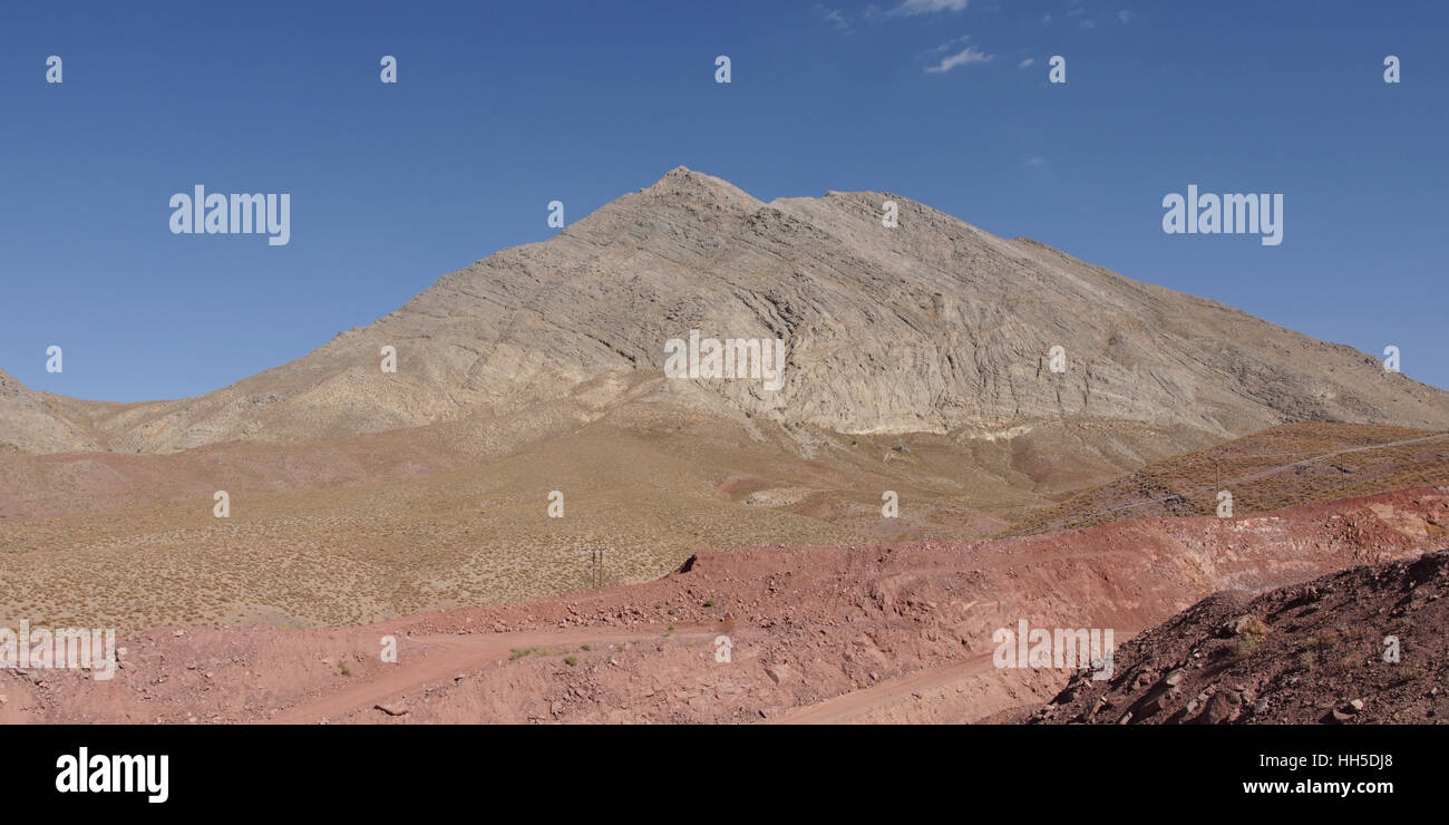 El paisaje de la provincia de Yazd, Irán, Asia Foto de stock