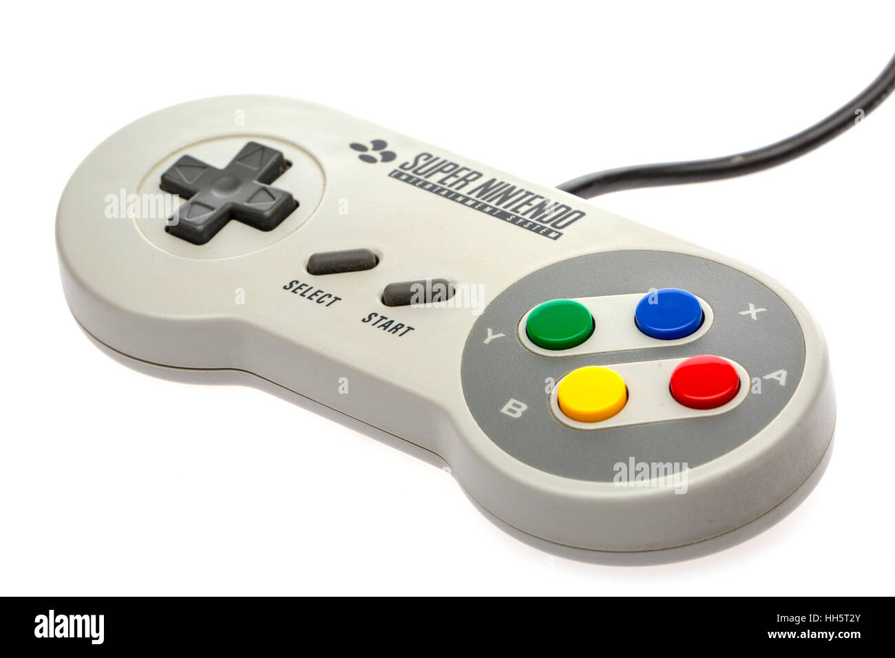 Equipo de Super Nintendo Game Controller desde la década de los 90 Foto de stock
