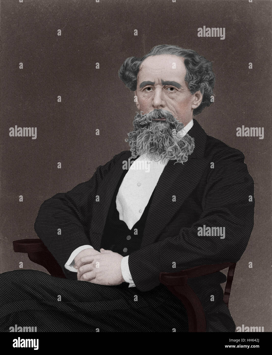 Charles Dickens (1812-1870), escritor inglés. Foto de stock