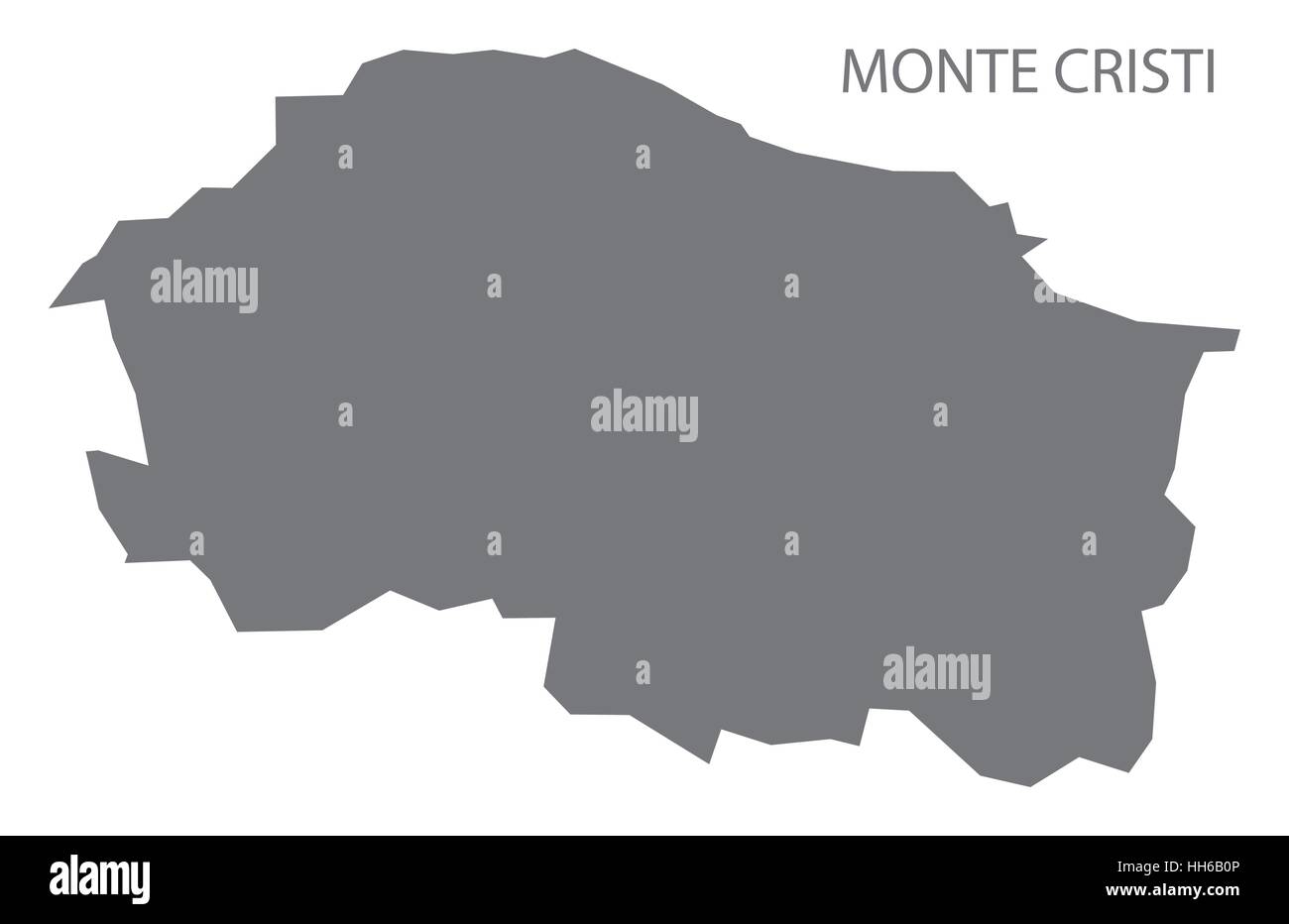 Monte Cristi República Dominicana Mapa en gris Imagen Vector de stock