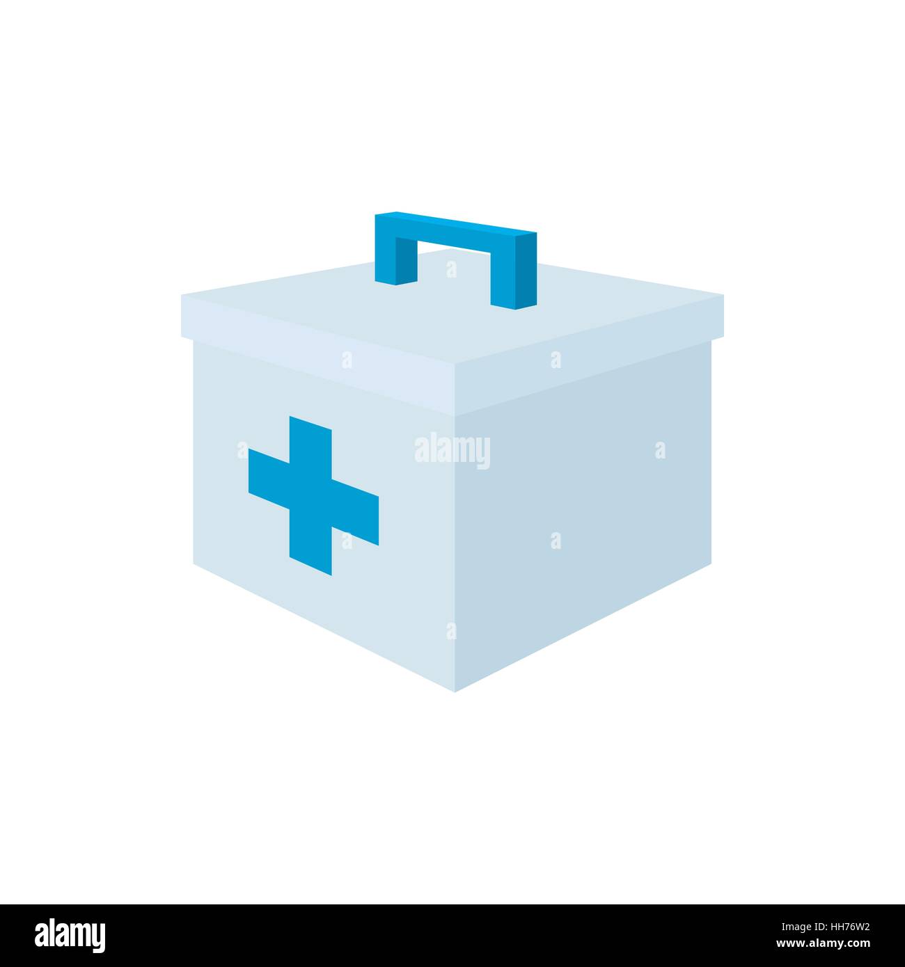 Botiquin Con Icono De Cruz Azul Estilo De Dibujos Animados