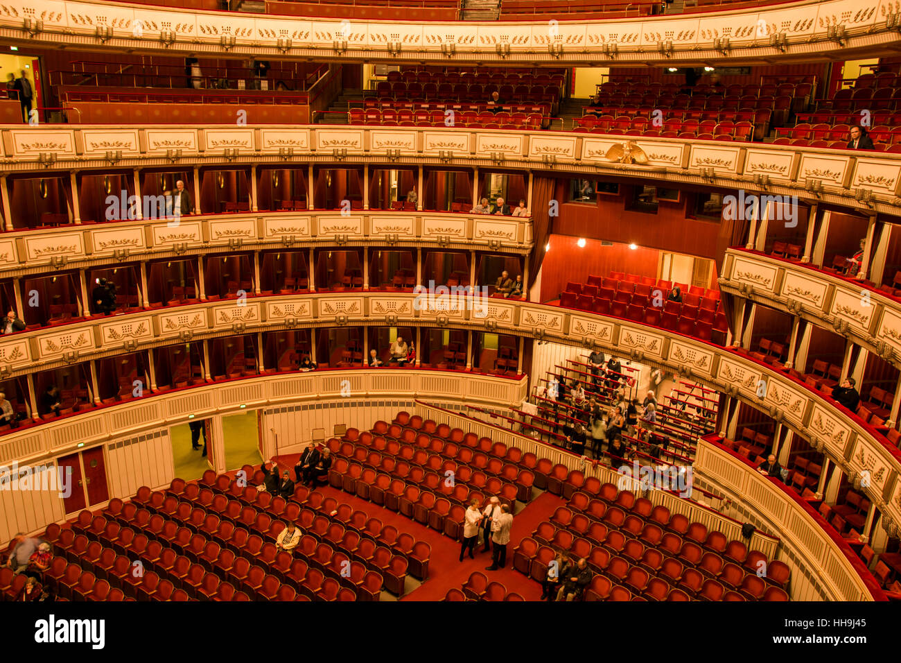 Interior de la casa de la Ópera de Viena Fotografía de stock Alamy