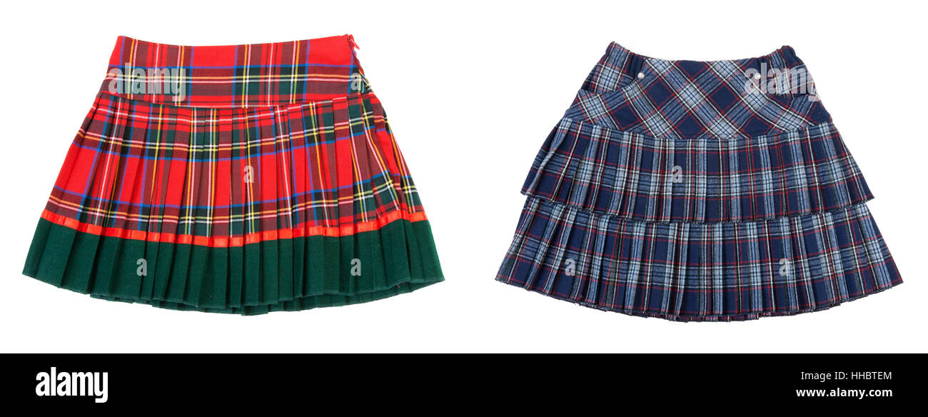 falda escocesa colegiala de moda en varios estilos únicos