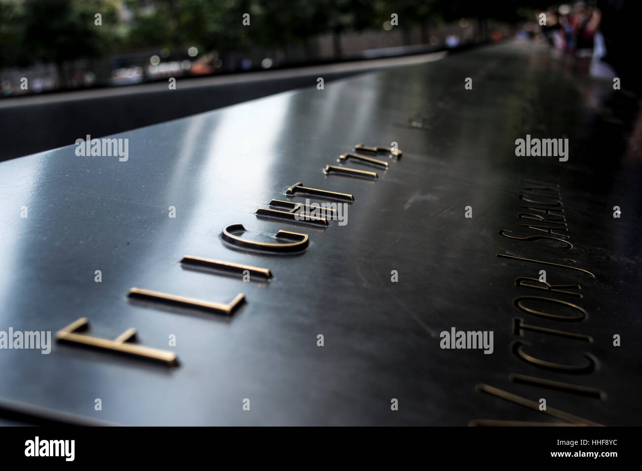 Torres gemelas 911 Memorial en el One World Trade Center Foto de stock