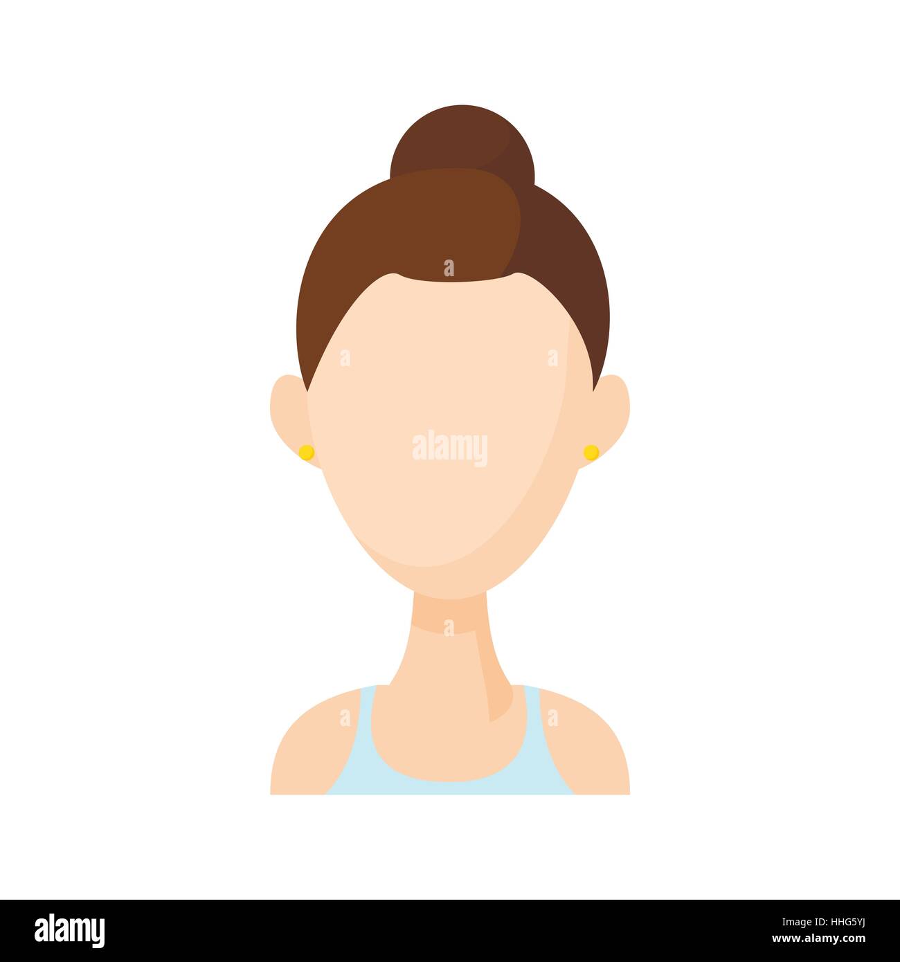 Avatar mujer europea icono, estilo de dibujos animados Imagen Vector de  stock - Alamy