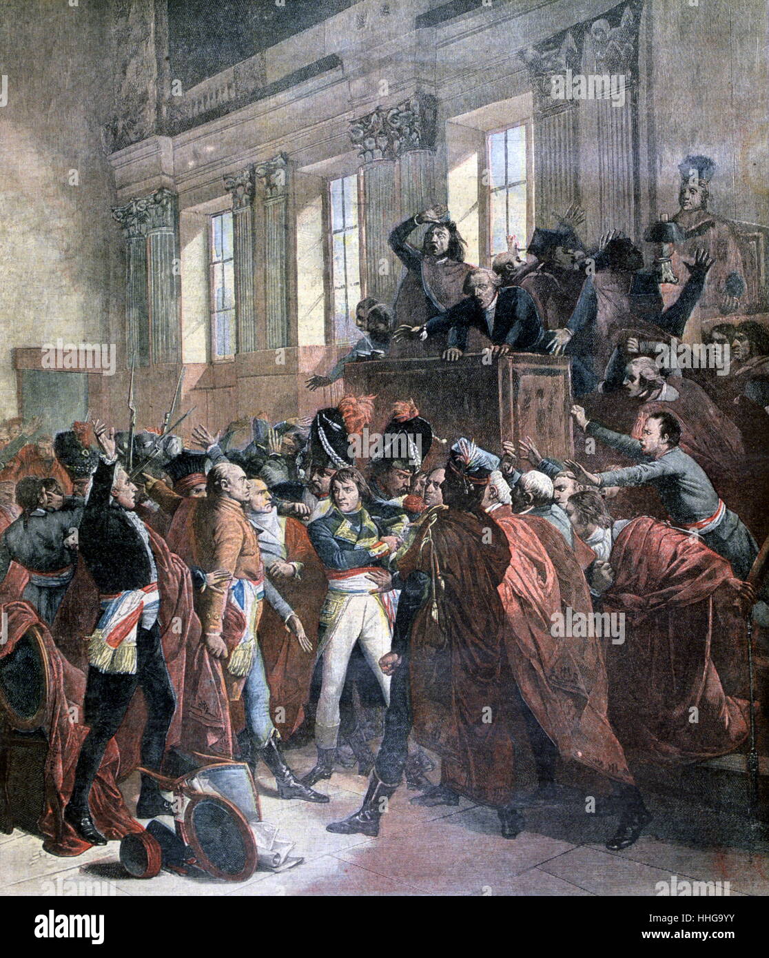 El golpe de estado del 18 de Brumario trajo general Napoleón Bonaparte al poder como Primer El golpe de estado del 18 de Brumario trajo general Napoleón Bonaparte al poder como Primer