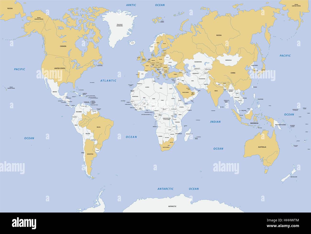 Los Estados miembros del G-20 mapa Ilustración del Vector