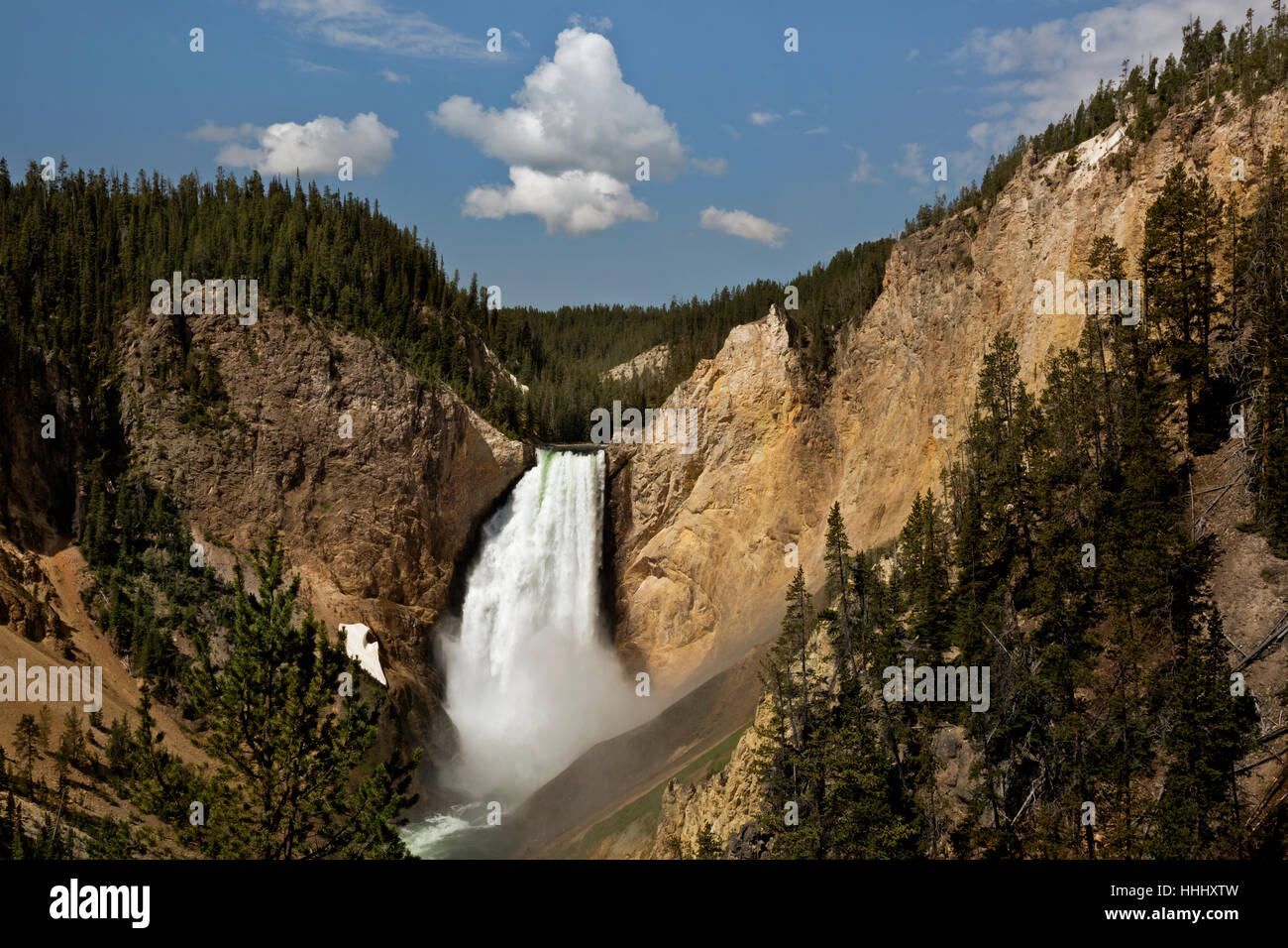 WY02099-00...WASHINGTON - Lower Falls en el Gran Cañón del río Yellowstone en el Parque Nacional de Yellowstone. Foto de stock