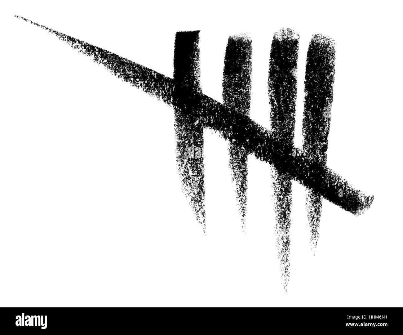 Crayola trazó contando el símbolo hecho por mí Fotografía de stock Alamy