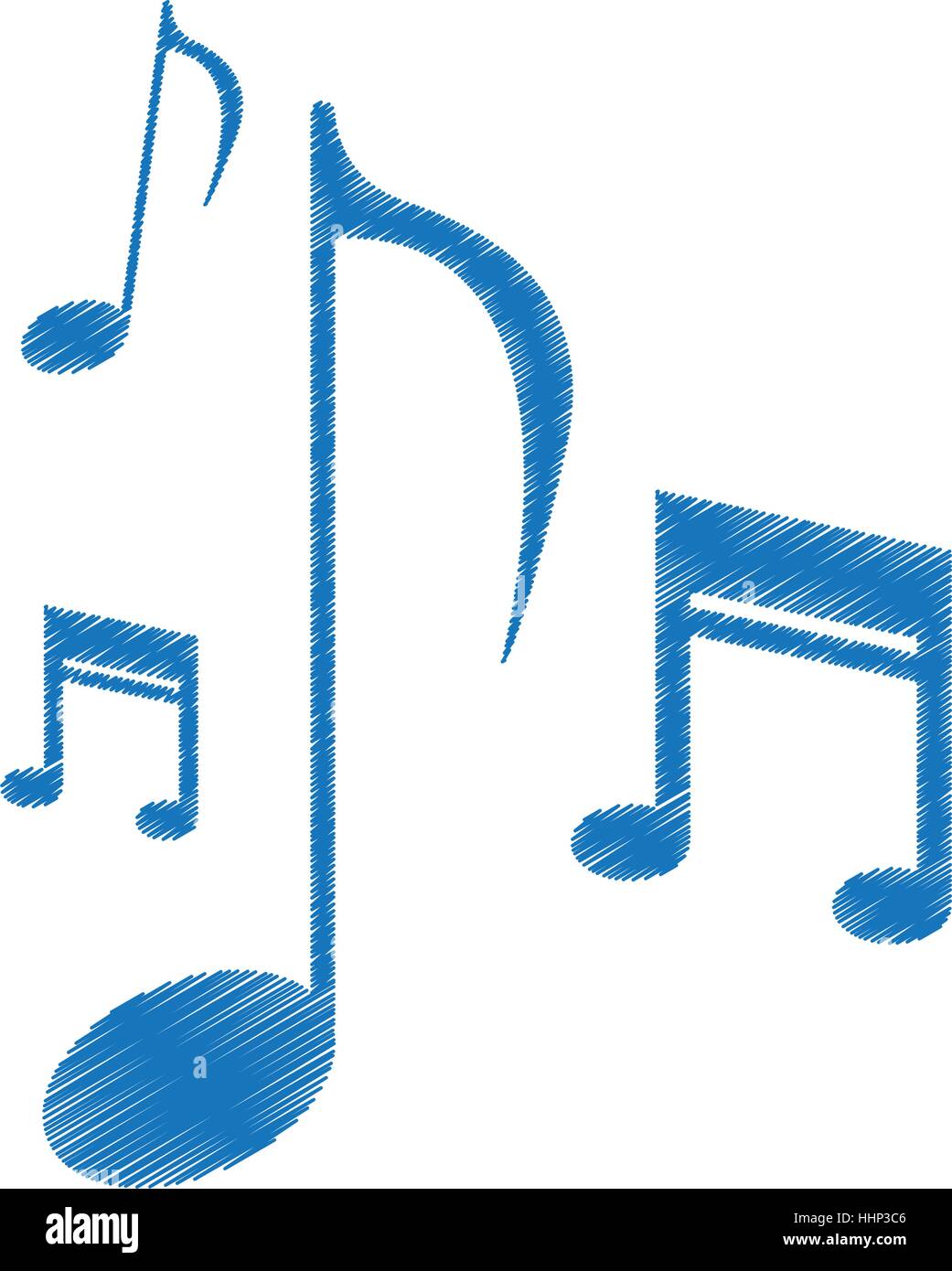 Dibujo de sonido nota musical símbolo de melodía Imagen Vector de stock -  Alamy