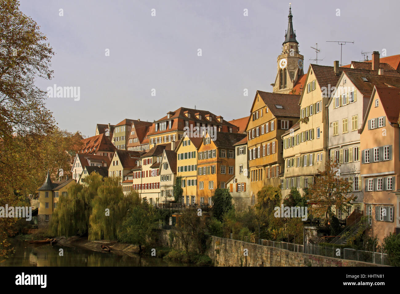 Vista de la ciudad, emblema, la colegiata, la torre, históricos, turísticos, romántico, Foto de stock