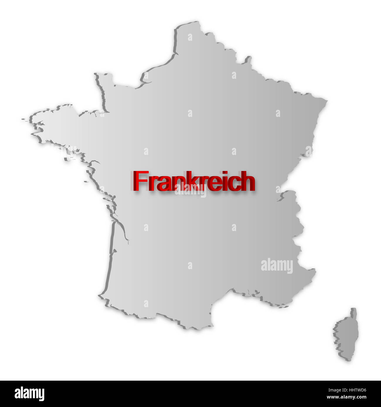 Mapa de Francia Foto de stock