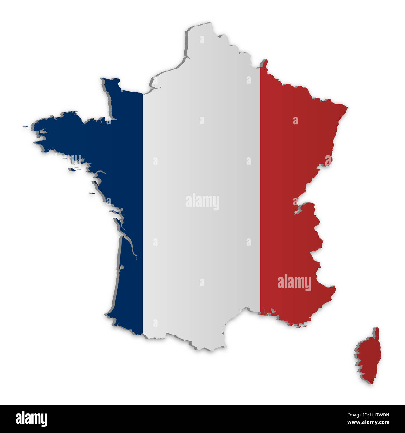 Mapa de Francia 2 Foto de stock