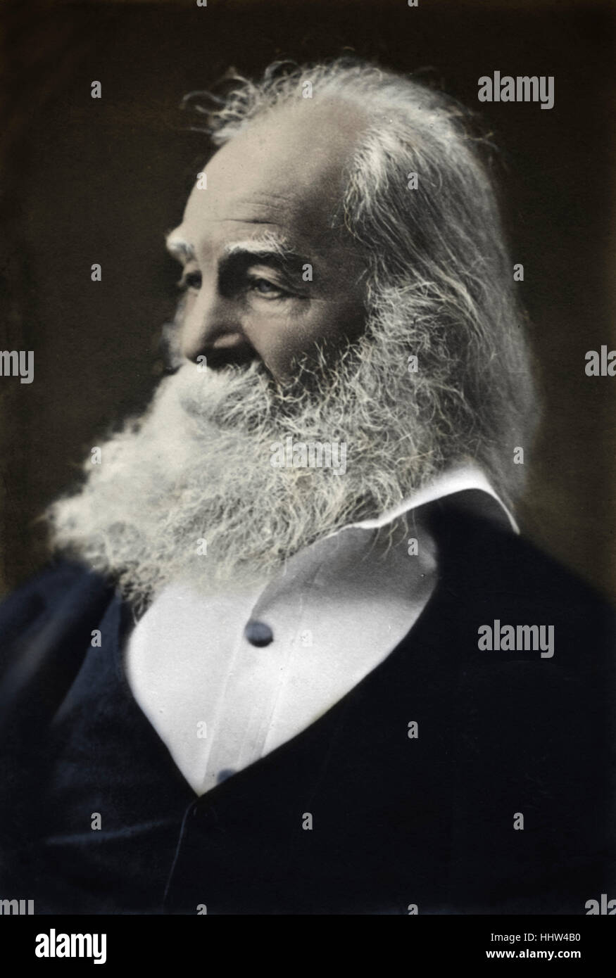 Walt Whitman, poeta estadounidense Foto de stock