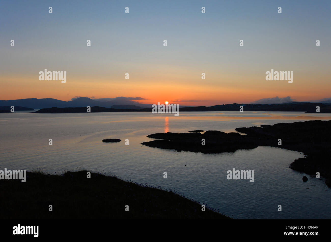 Isla de Skye Sunset Foto de stock