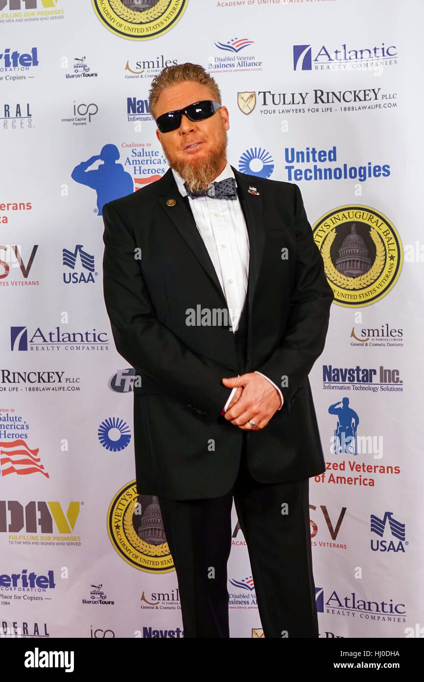 Washington DC, Estados Unidos. 20 ene, 2017. Actor Boone Cutler posa para una foto en el inaugural Vettys bola en el Hotel Hay-Adams el 20 de enero de 2017 en Washington, DC El crédito: Foto acceso/Alamy Live News Foto de stock