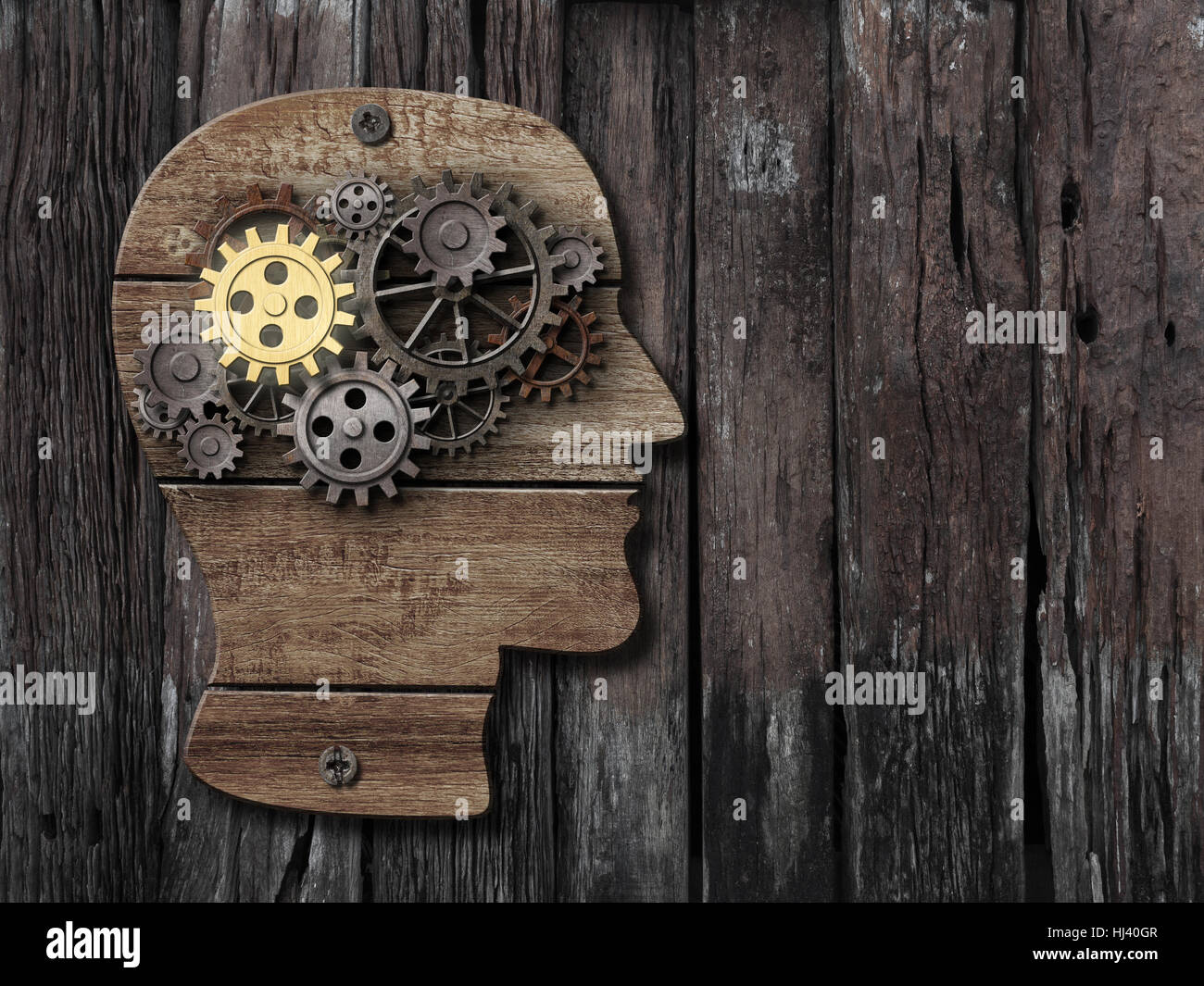 La actividad del cerebro, la psicología, el concepto de memoria Foto de stock