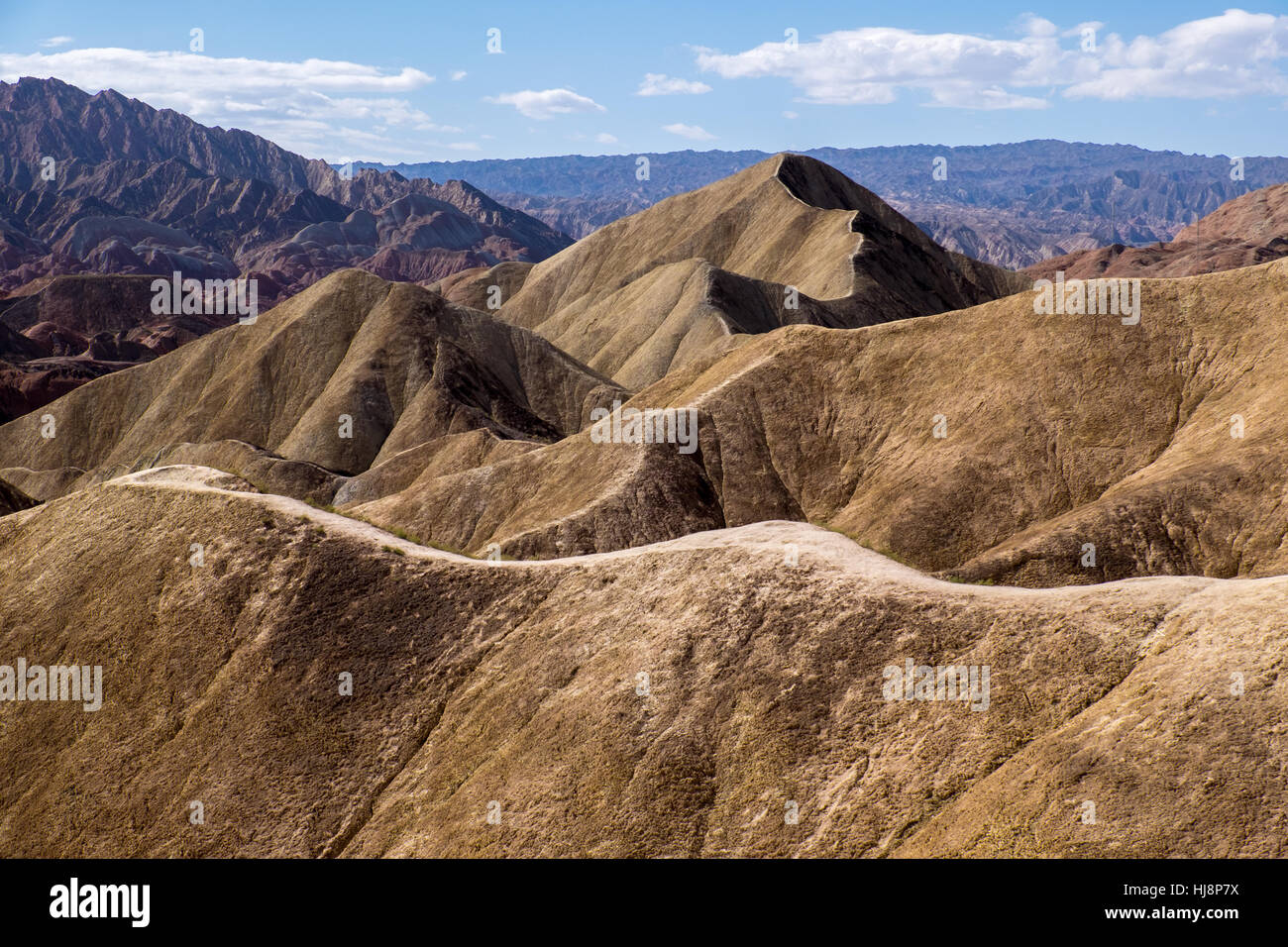 Montañas, Zhangye, Gansu, China Foto de stock