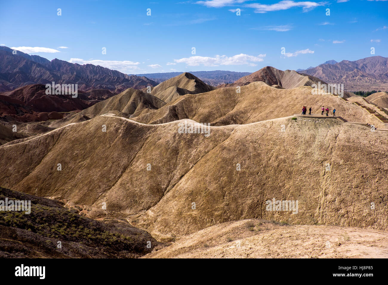 Montañas, Zhangye, Gansu, China Foto de stock