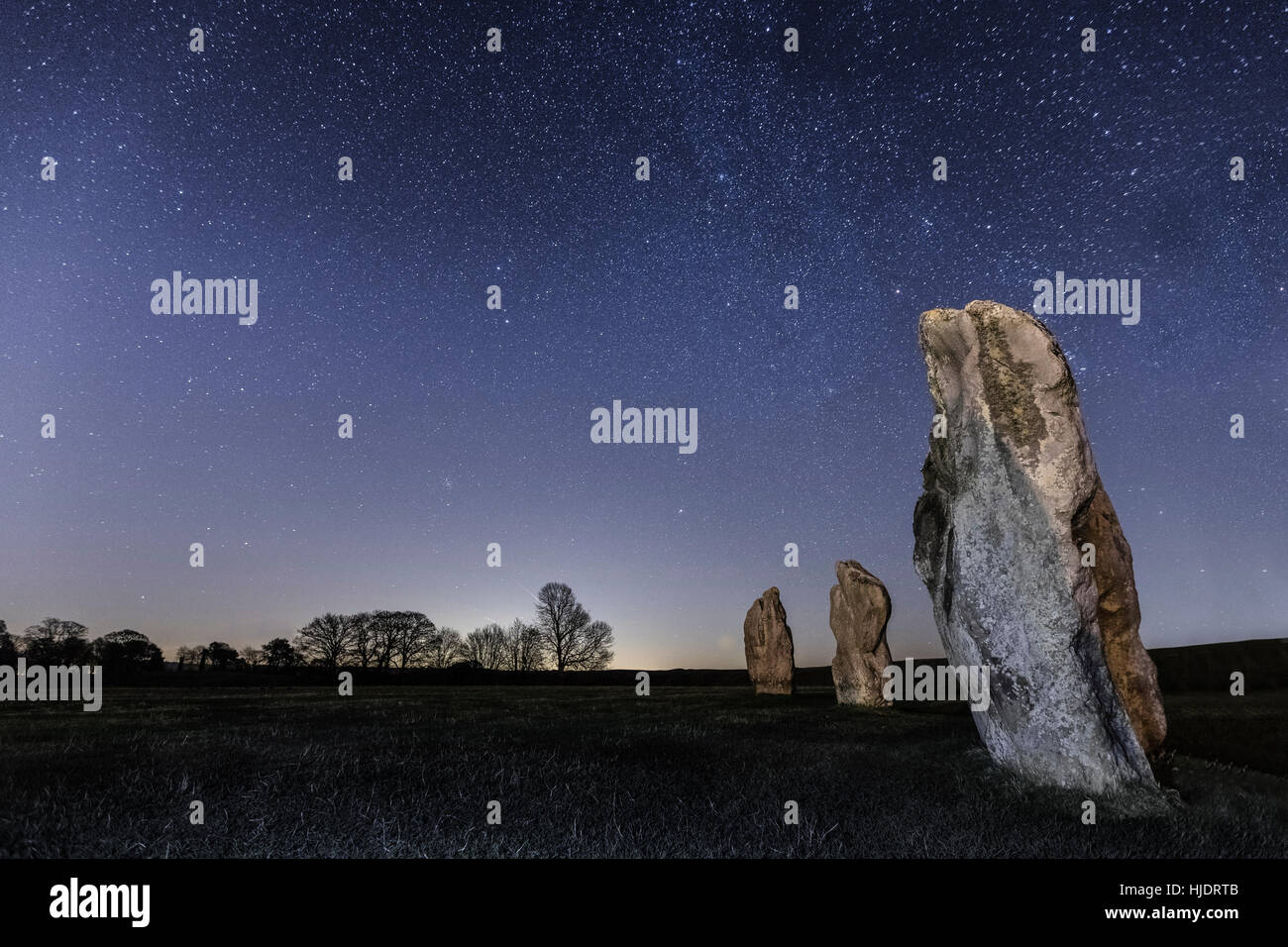 Anillos de Avebury, estrella de la fotografía, Wiltshire, Inglaterra, Reino Unido. Foto de stock