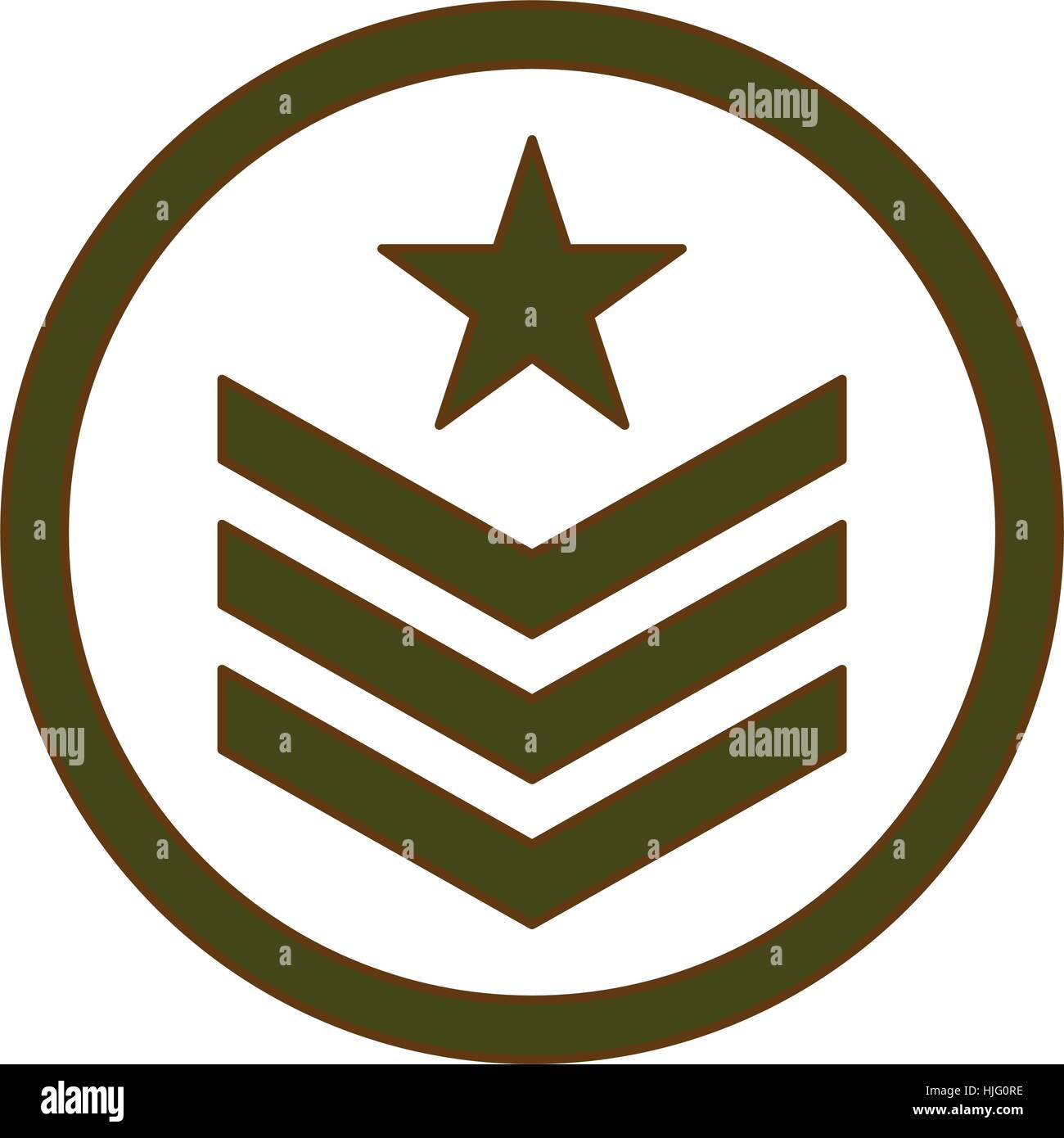 Emblema del ejército relacionados ilustración vectorial diseño de imagen Imagen Vector de stock
