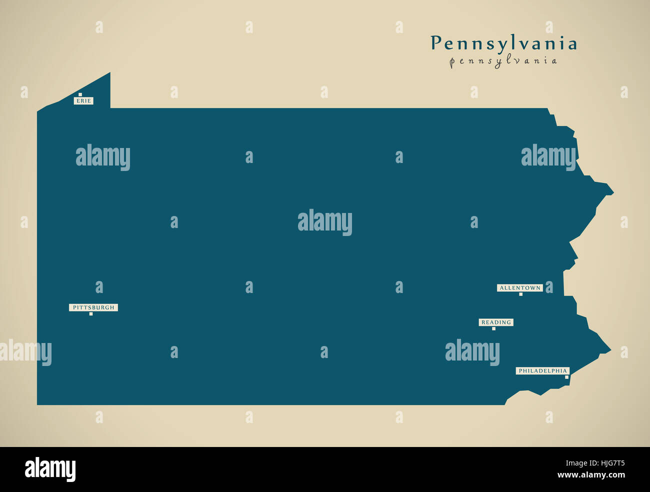 Mapa de pennsylvania fotografías e imágenes de alta resolución Alamy