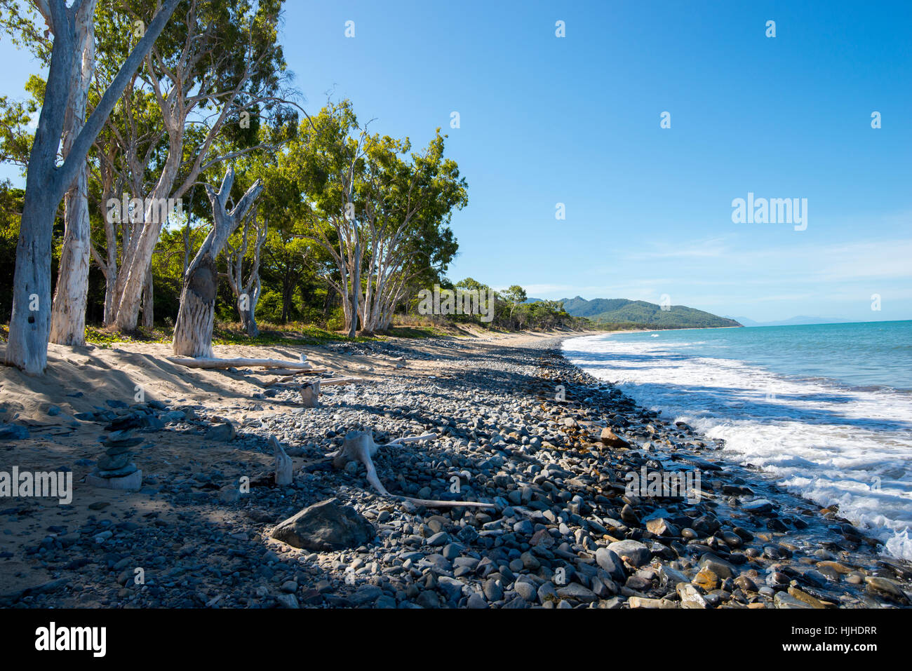 Ellis Beach en el norte tropical de Queensland, en Australia Foto de stock