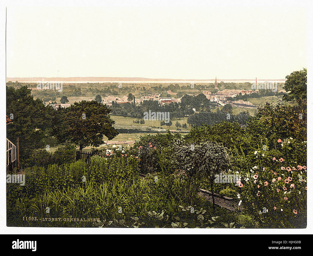 Vista general, Lydney, Inglaterra - Photochrom de principios del siglo XIX. Foto de stock