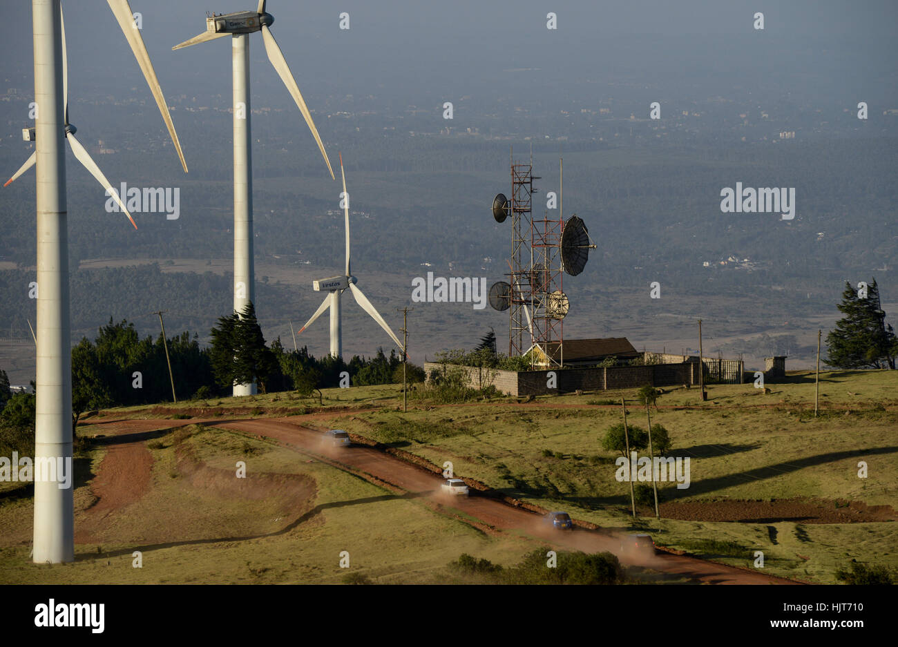 KENYA, Nairobi, Ngong Hills, 25,5 MW de energía eólica estación con
