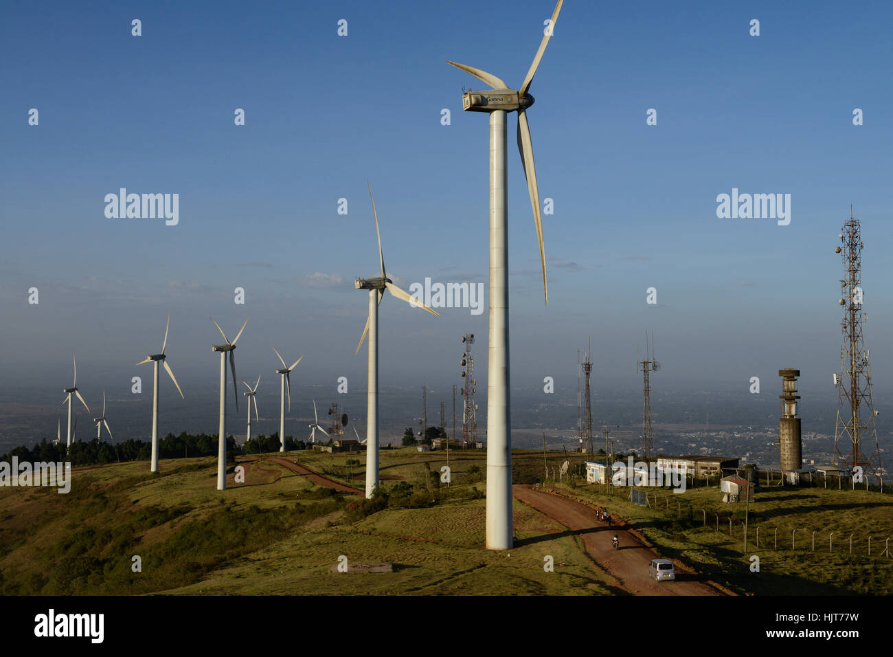 KENYA, Nairobi, Ngong Hills, 25,5 MW de energía eólica estación con