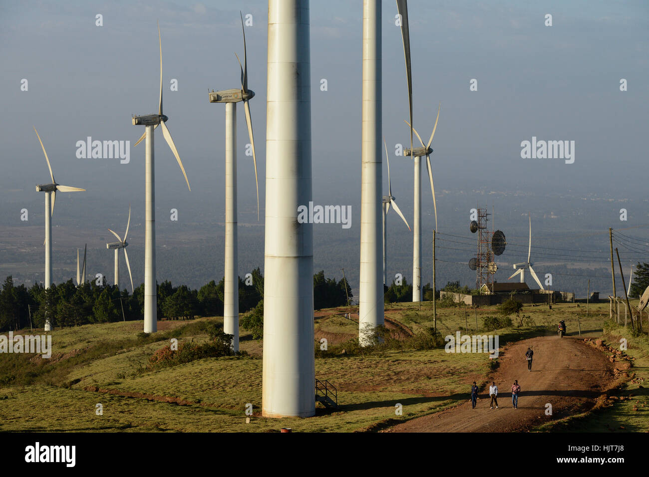 KENYA, Nairobi, Ngong Hills, 25,5 MW de energía eólica estación con