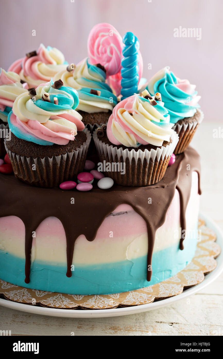 Rosa y azul pastel festivo Fotografía de stock Alamy