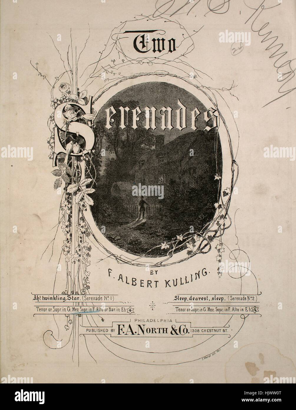 Imagen de cubierta de partituras de la canción "Dos serenatas Ah, el