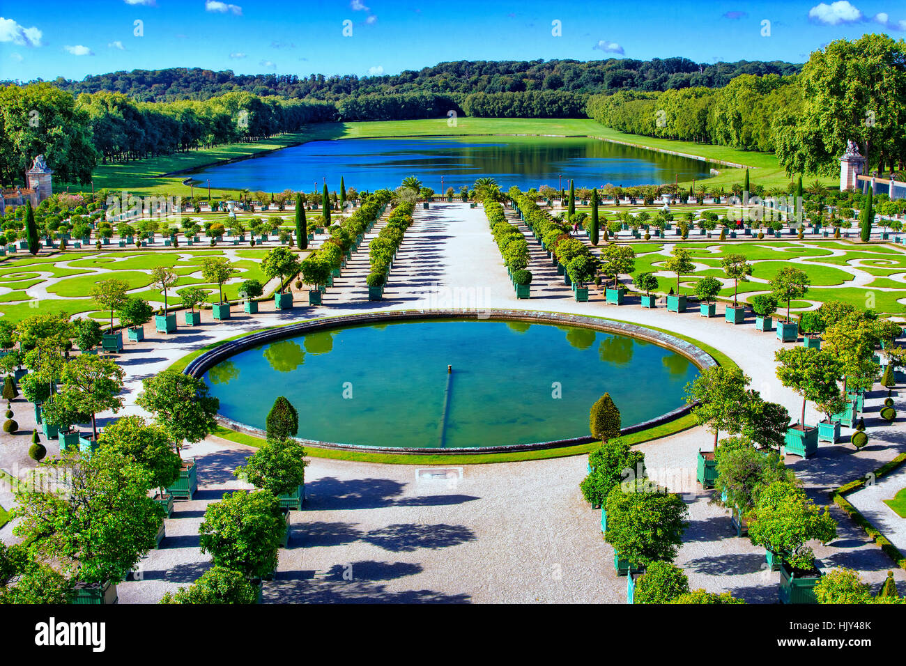 Orangerie del palacio de Versalles, Francia Foto de stock