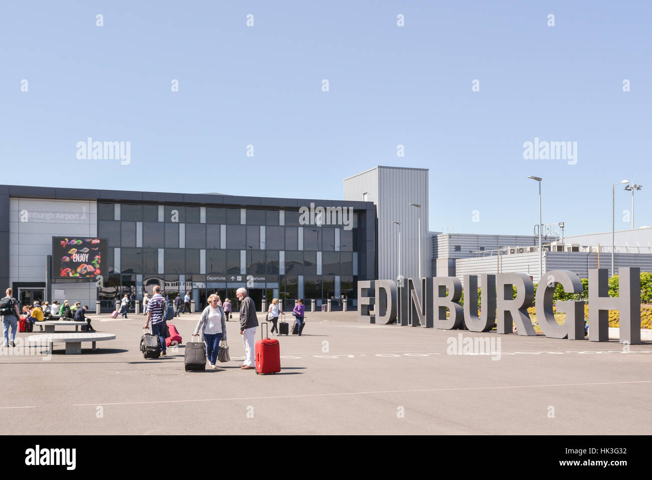 El aeropuerto de Edimburgo, Edimburgo, Escocia, Reino Unido Foto de stock