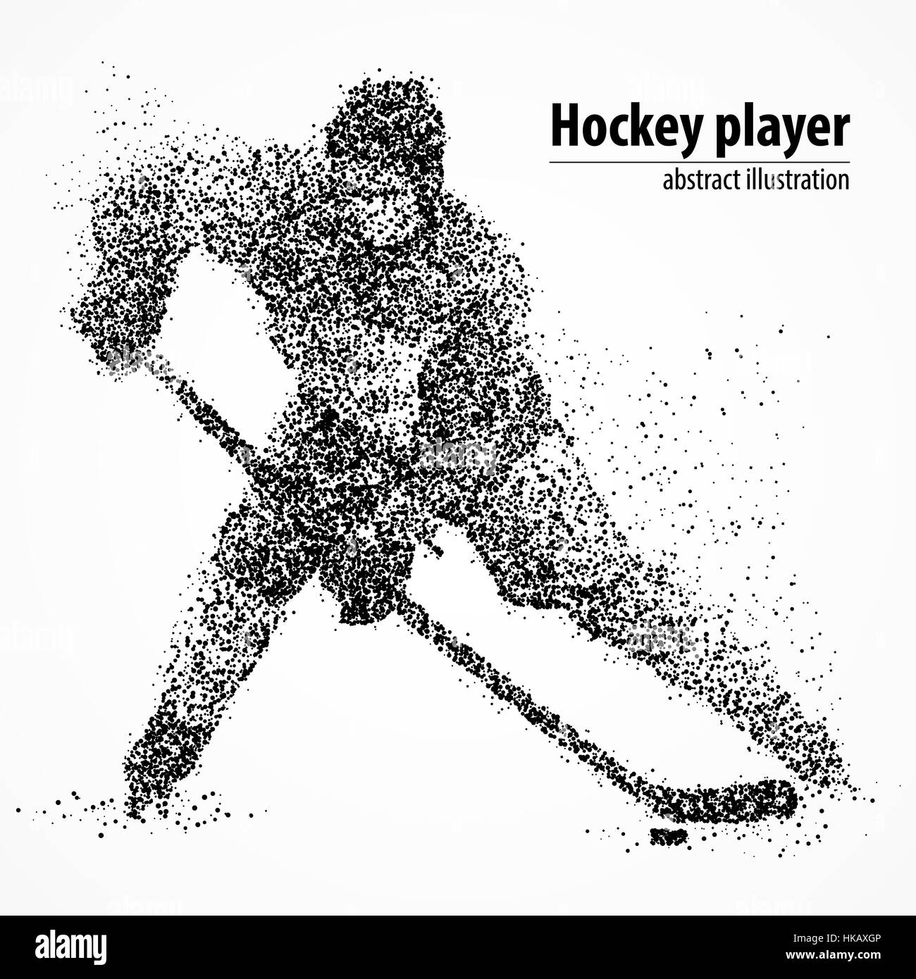 Resumen con el jugador de hockey puck desde los círculos negros