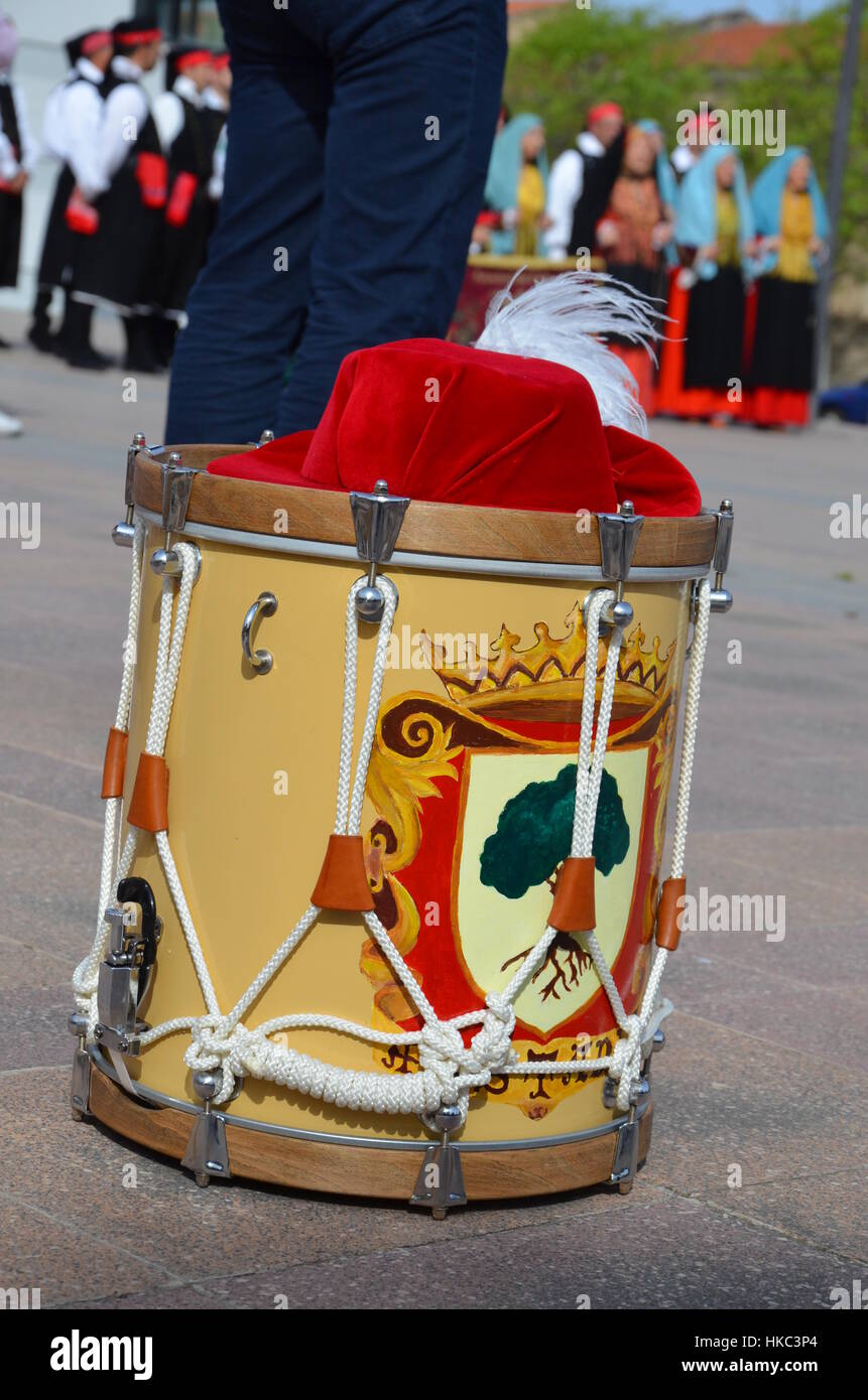 Percusionistas y trompetistas de Oristano - Cerdeña Foto de stock
