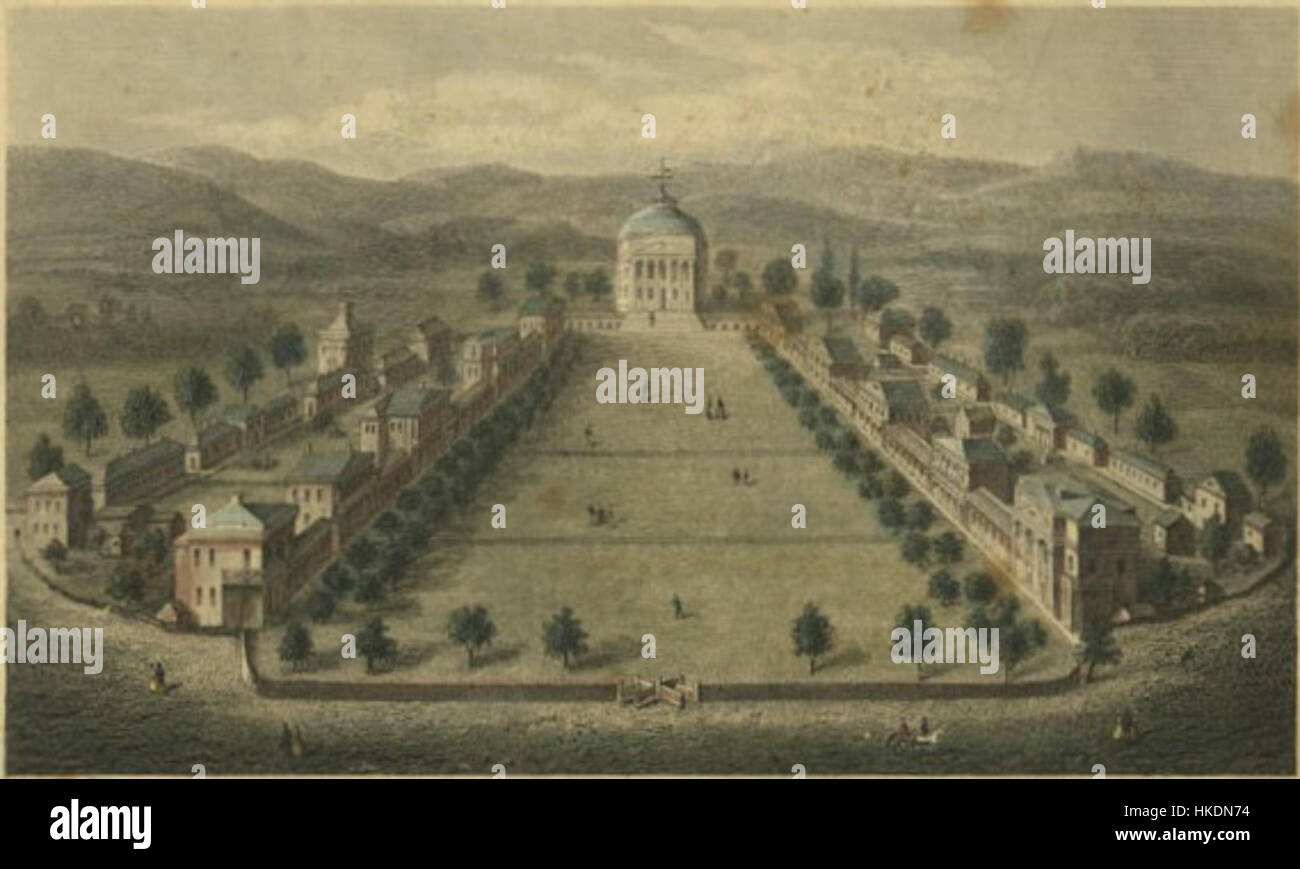Universidad de Virginia Serz 1856 Foto de stock