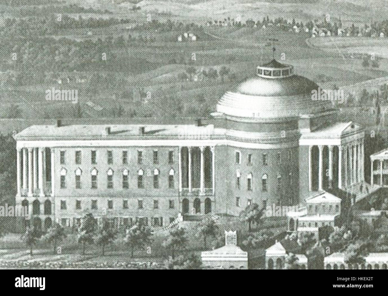 Universidad de Virginia 1856 (Bohn) Rotunda anexo Foto de stock