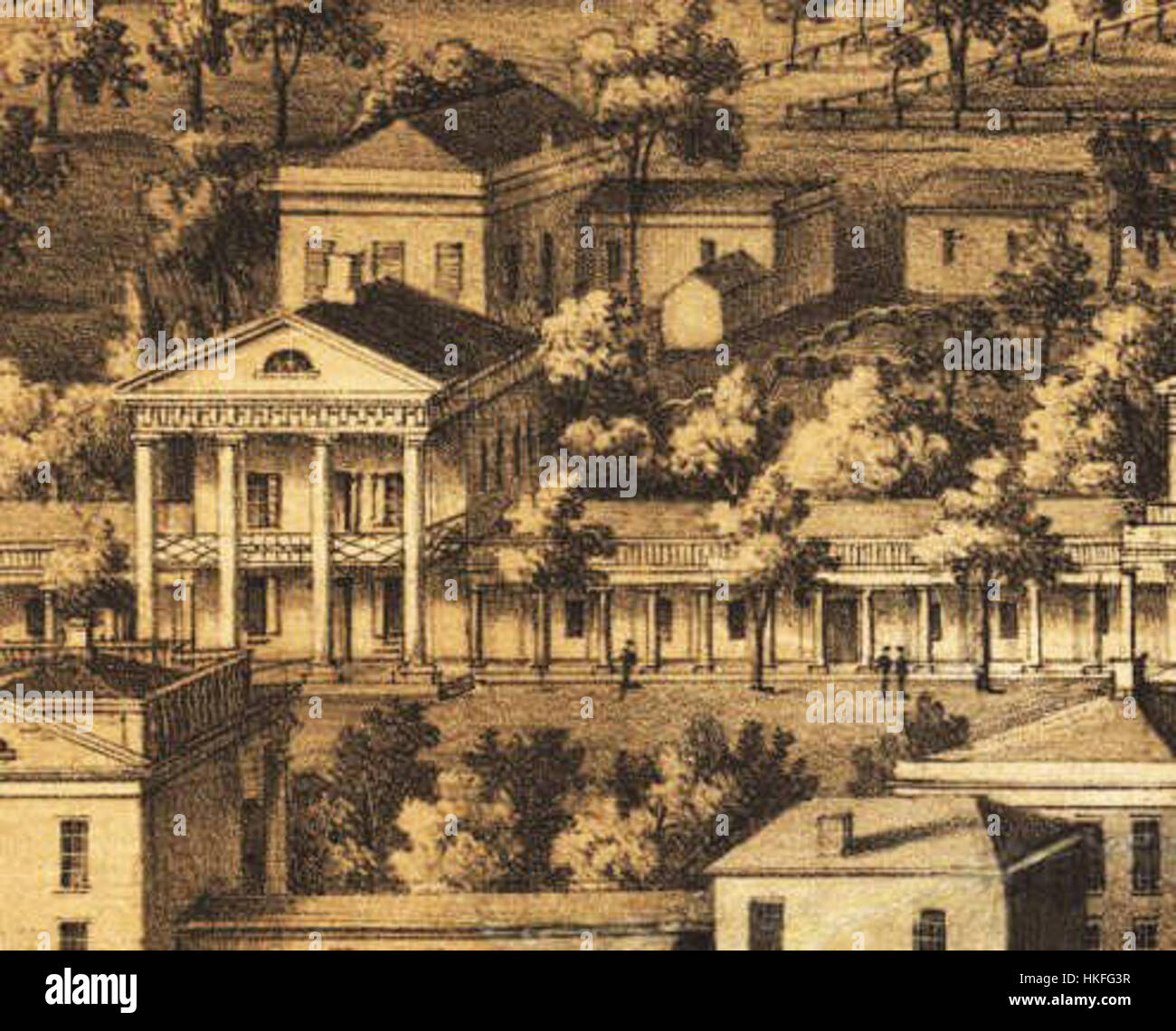 Universidad de Virginia 1856 (Bohn) IV Hotel Pavillon B Foto de stock