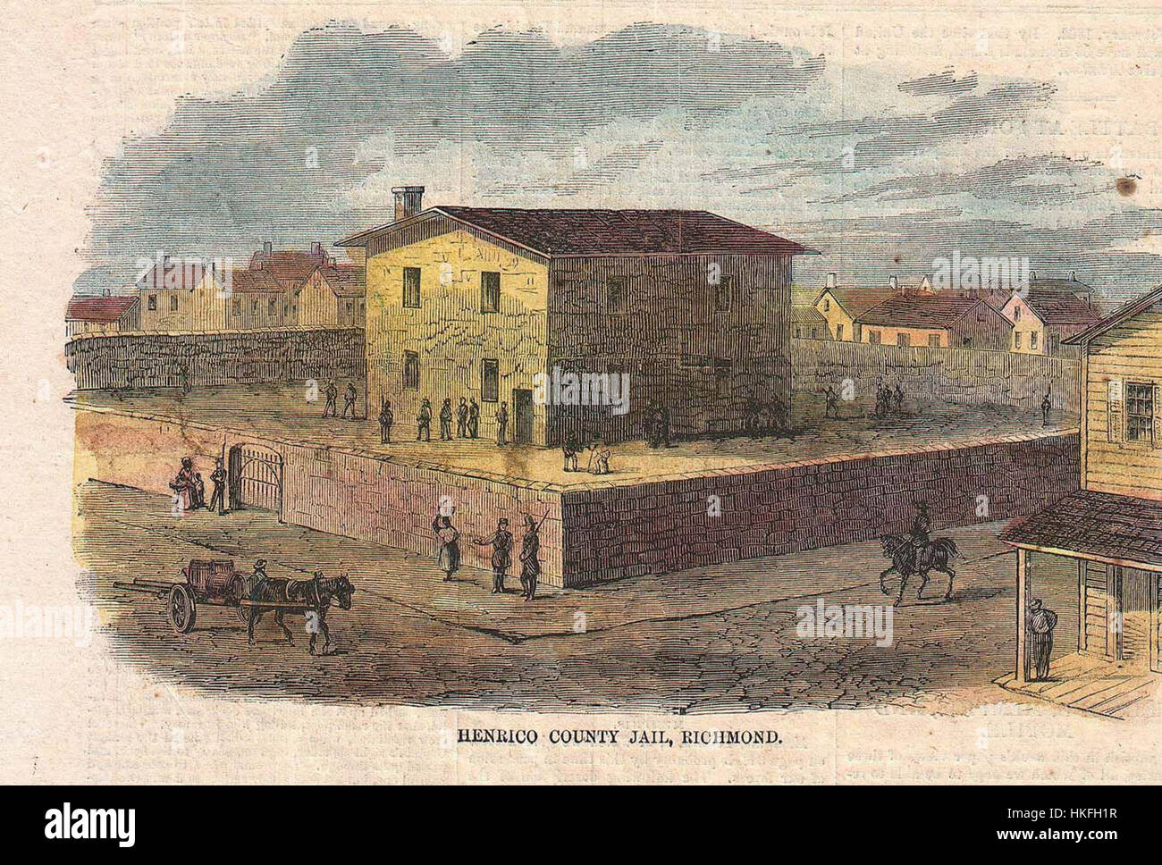 1862 Harper's Weekly Guerra Civil Vista de Richmond, Virginia Richmond harpersweekly Geographicus 1862 (recortado) la cárcel Foto de stock
