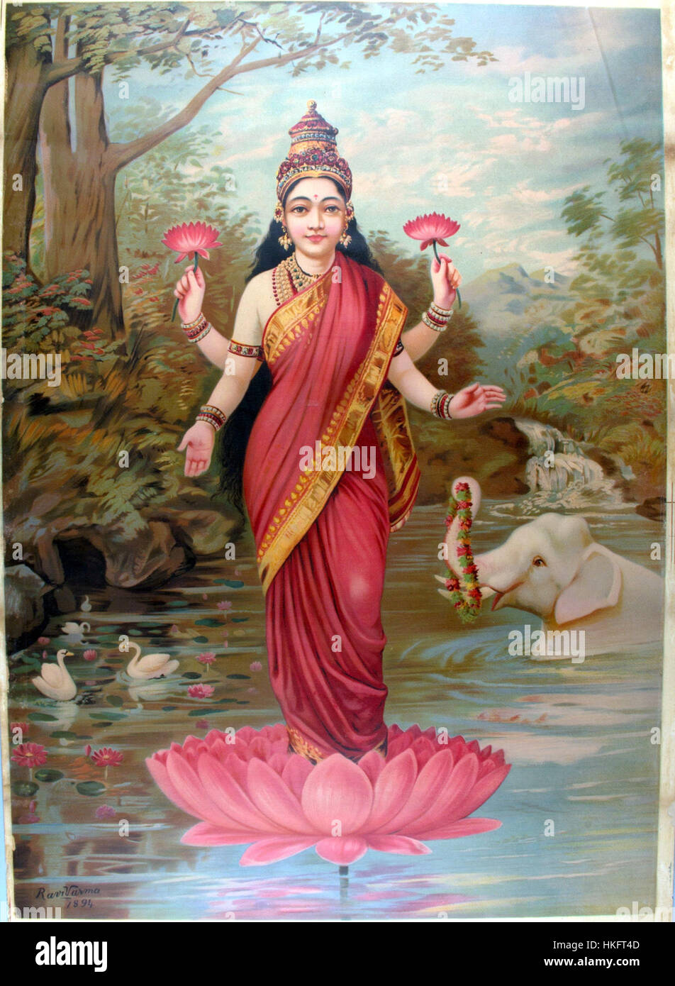Impresión de Lakshmi Foto de stock