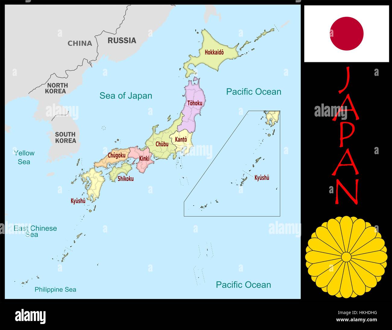 Divisiones administrativas Japón Fotografía de stock Alamy