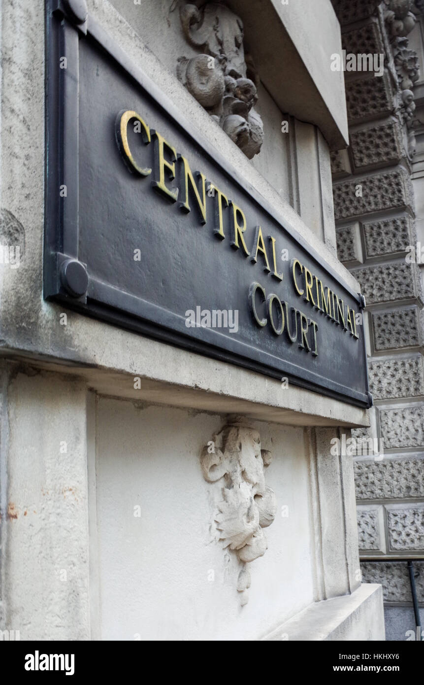Tribunal Penal Central de Old Bailey (Londres) Foto de stock