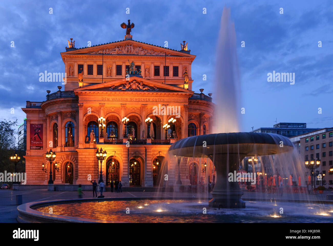 Frankfurt am Main: la vieja ópera, Alte Oper, Hessen, Hesse, Alemania Foto de stock