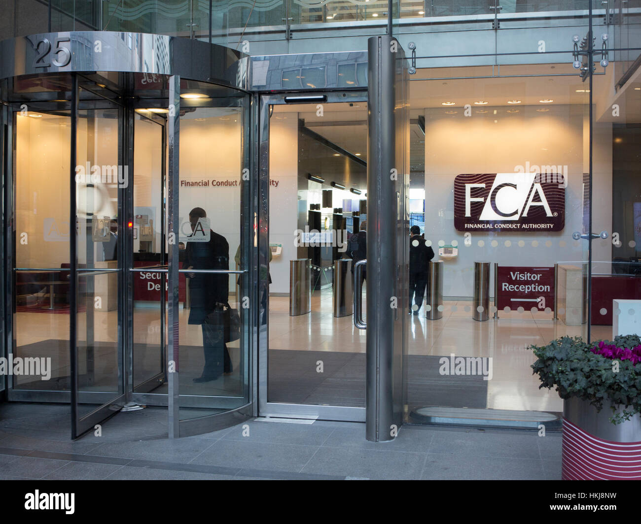 La FCA oficinas en los Docklands, Londres Foto de stock