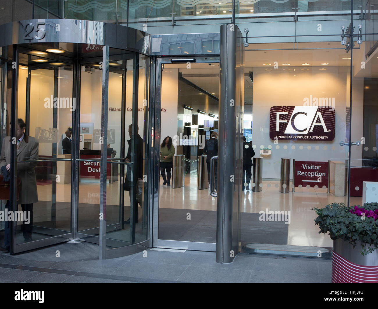 La FCA oficinas en los Docklands, Londres Foto de stock