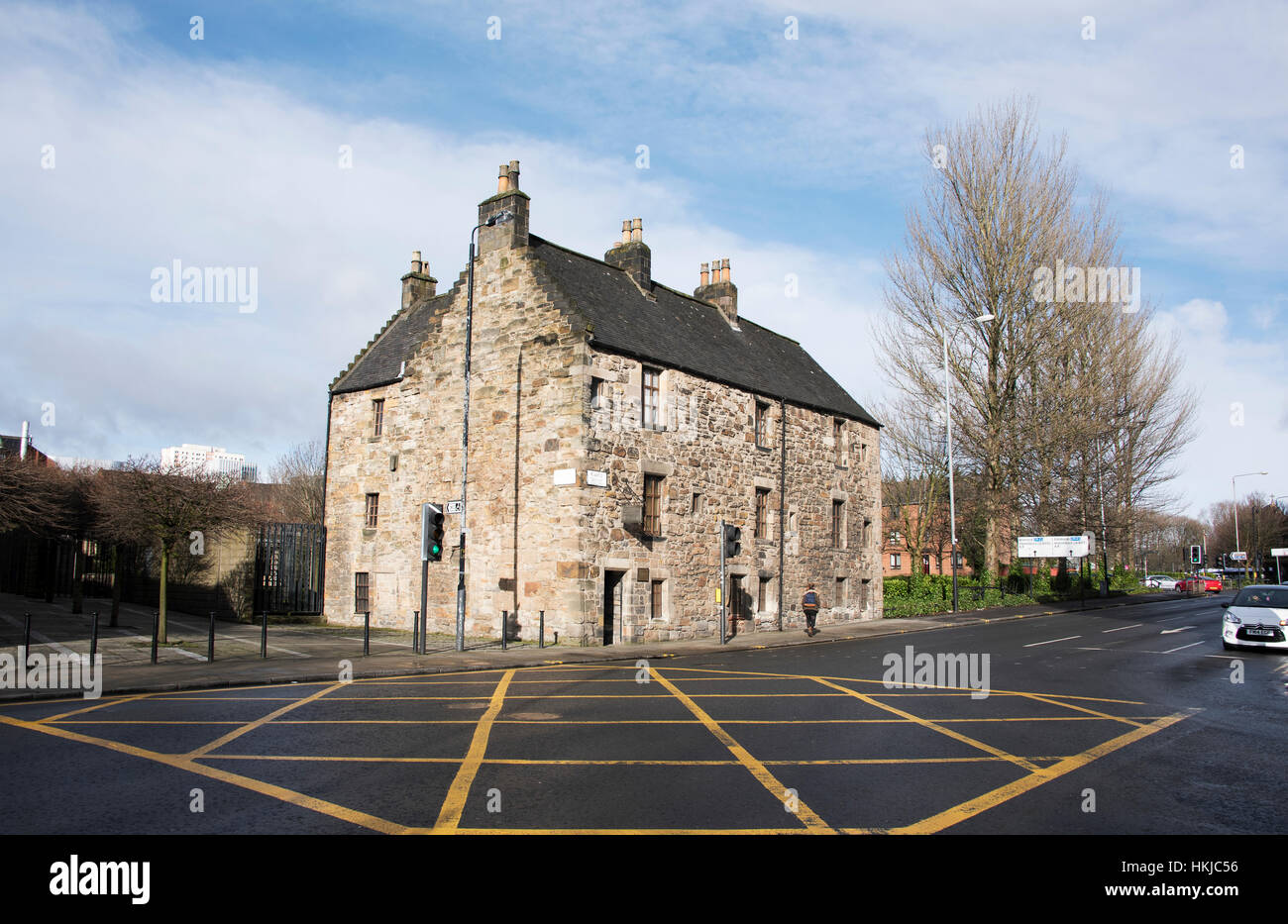 La Provand's Lordship de Glasgow, Escocia, un período medieval antigua casa histórica. Foto de stock