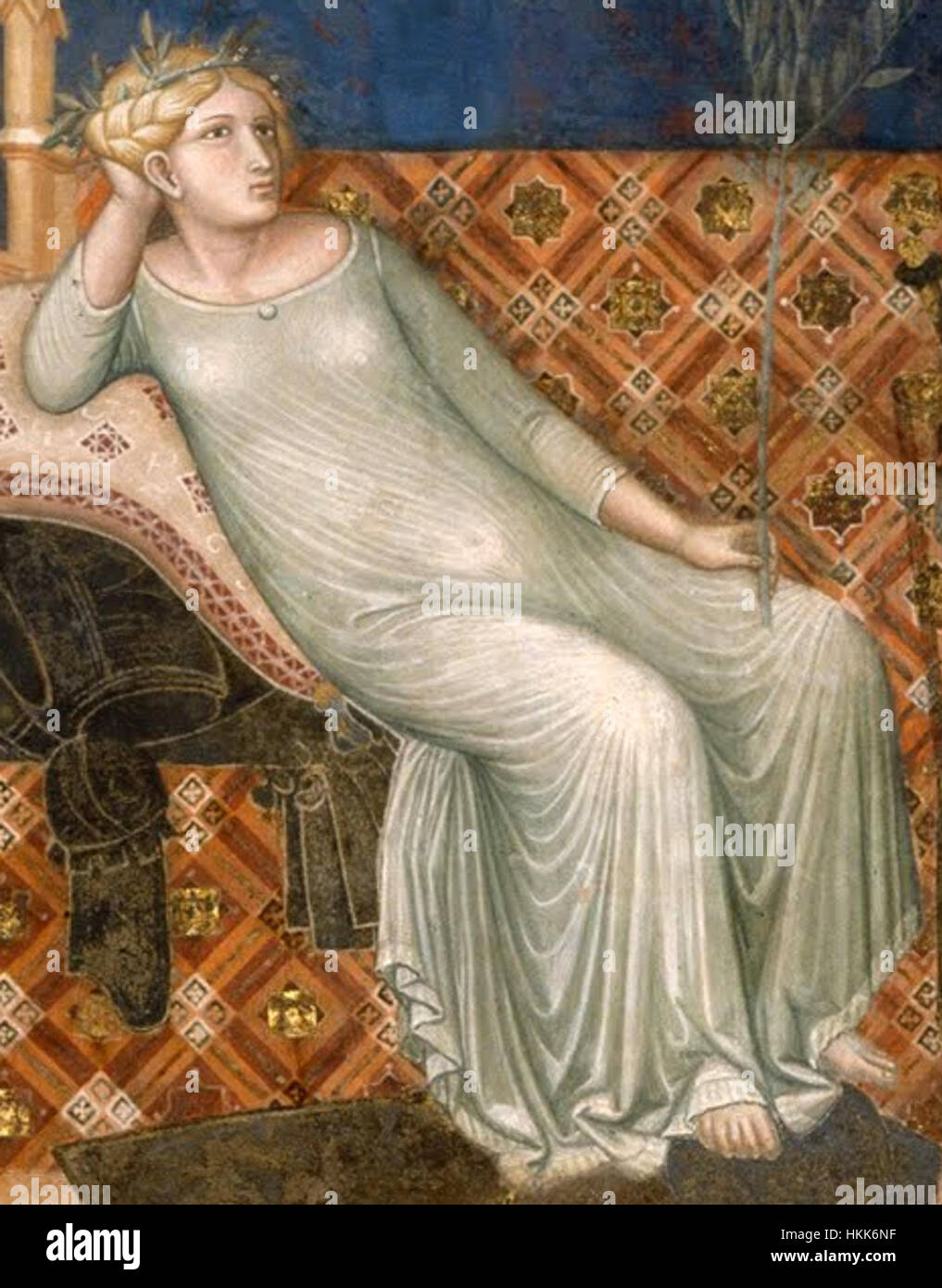Ambrogio Lorenzetti - alegoría del Buen Gobierno (detalle) - recortado Foto de stock