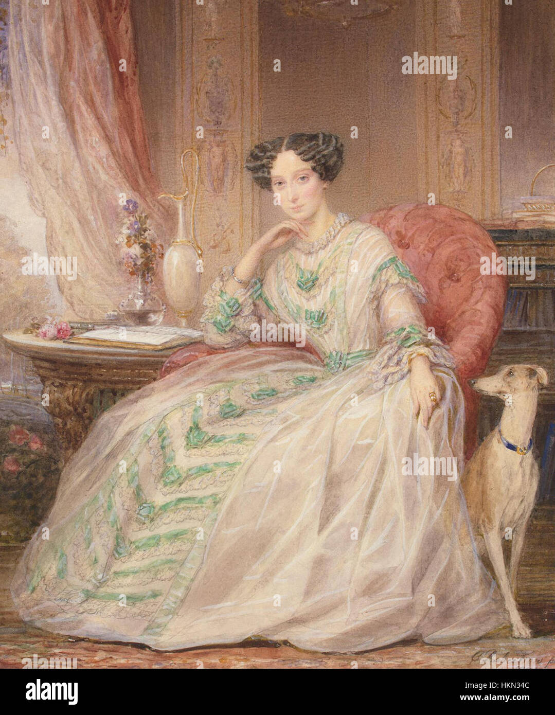 María Alexandrovna de Rusia por C.Robertson (1850, Hermitage) Foto de stock